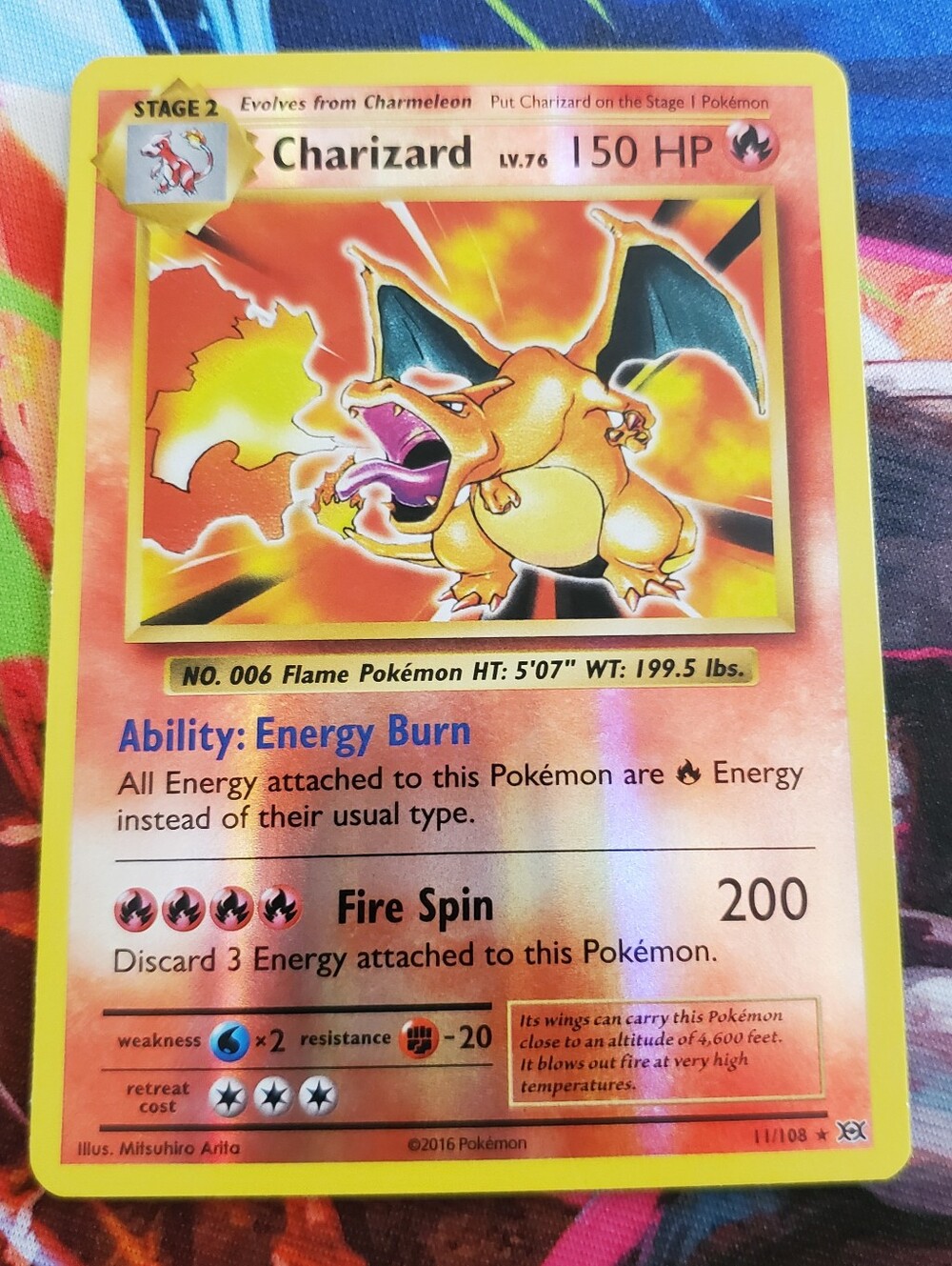 Pokemon Charizard Holo Trading Card